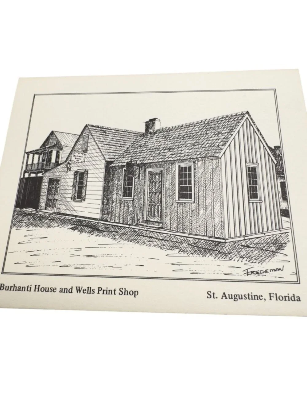 Historic St. Augustine Notes Chris Fredeman 1969 Set Of 12 Sketch Cards Box